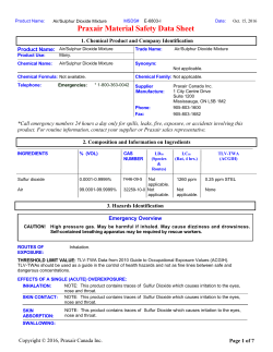 Air Sulphur Dioxide Mixture MSDS (E6803)