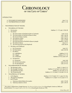 Chronology of Christ Small copy