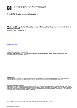 Mexico and the global problematic: power relations - UvA-DARE