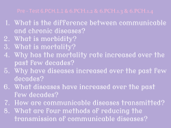 1. What is the difference between communicable and chronic
