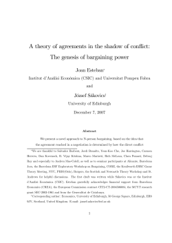 A theory of agreements in the shadow of conflict: The genesis of