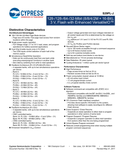 S29PL-J - Cypress Semiconductor
