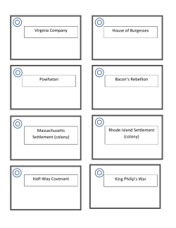 House of Burgesses Powhatan Bacon`s Rebellion Virginia Company