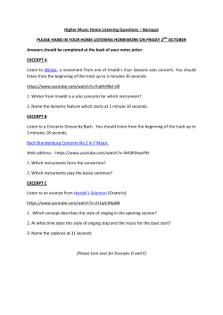 Higher Music Home Listening Questions &ndash; Baroque