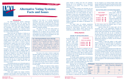 Alternative Voting Systems: Facts and Issues