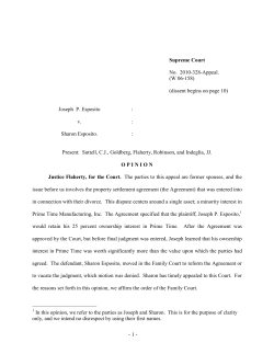 Joseph P. Esposito - Christopher E. Friel