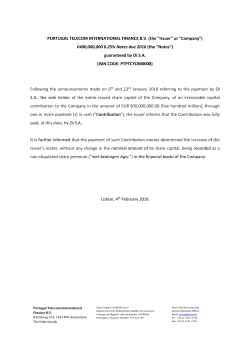 PORTUGAL TELECOM INTERNATIONAL FINANCE B.V. (the "Issuer