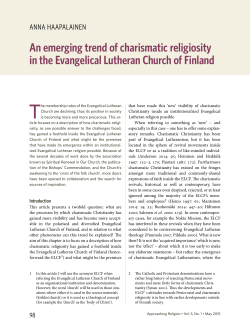 An emerging trend of charismatic religiosity in the