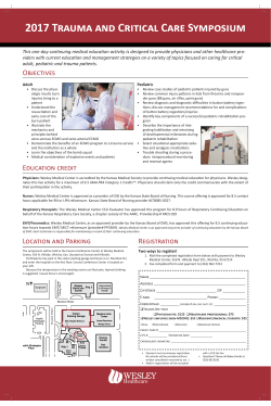 2017 Trauma and Critical Care Symposium