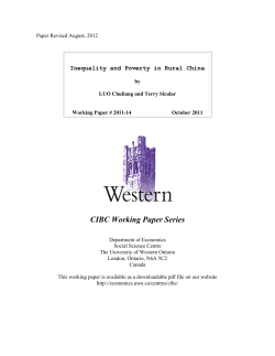 Inequality and Poverty in Rural China