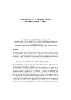 the re-formation of arena floor deck in the colosseum in roma