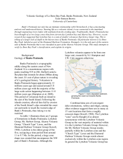 Volcanic Geology of Le Bons Bay Peak, Banks Peninsula, New