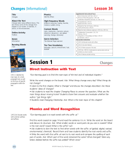 Session 1 - Sunshine Reading Club