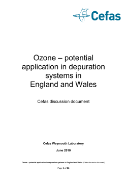Ozone &ndash; potential application in depuration systems in England and