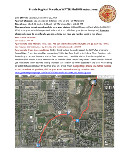 Prairie Dog Half Marathon WATER STATION Instructions: