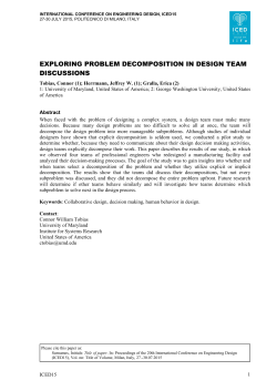 exploring problem decomposition in design team discussions