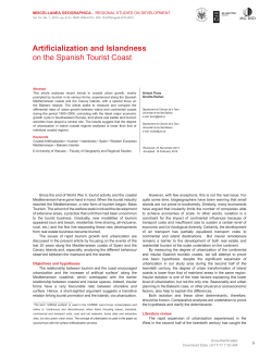 Artificialization and Islandness on the Spanish Tourist Coast