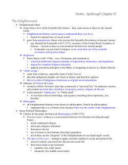 Enlightenment Notes