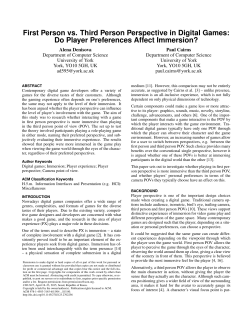 First Person vs. Third Person Perspective in