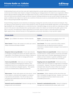 Private Radio vs Cellular