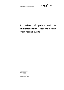 A review of policy and its implementation