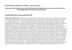 KINGS BROMLEY HISTORIANS ARCHIVE REF No. D/A/05/27. A