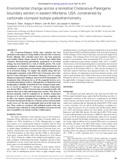 Environmental change across a terrestrial Cretaceous