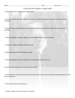 Lord of the Flies Chapter 1 Study Guide