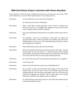 PBM`s Oral History Project