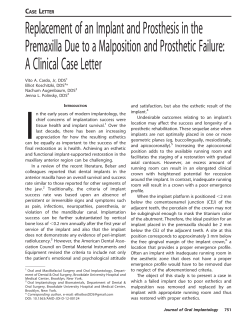 - Journal of Oral Implantology