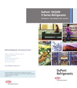 DuPont&trade; ISCEON&reg; 9 Series Refrigerants, PRODUCT