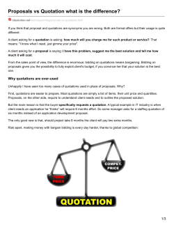 Proposals vs Quotation what is the difference?