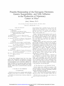 Possible Relationship of the Estrogenic