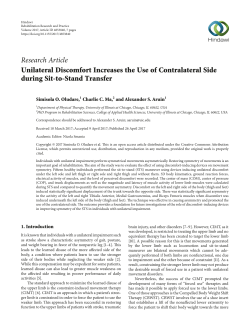 Unilateral Discomfort Increases the Use of Contralateral Side during