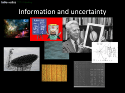 Information and uncertainty