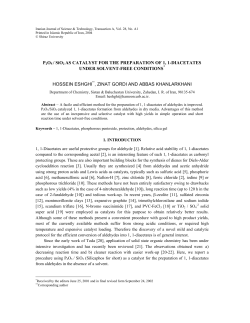 P2O5 / SiO2 AS CATALYST FOR THE PREPARATION OF 1, 1