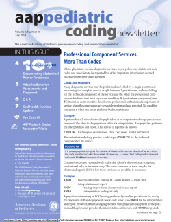 AAP Pediatric Coding Newsletter&trade;, July 2014 Quiz - AAP Point