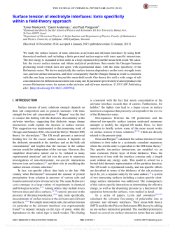 Surface tension of electrolyte interfaces: Ionic specificity within a