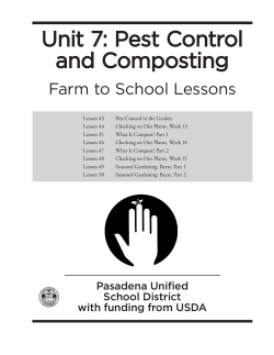 Unit 7: Pest Control and Composting