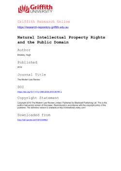 Natural Intellectual Property Rights and the Public Domain