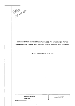 coprecipitation with ferric hydroxide: an application to the