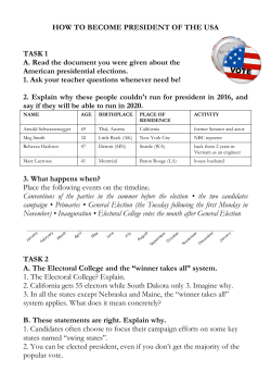 HOW TO BECOME PRESIDENT OF THE USA TASK 1 A. Read the