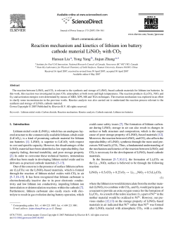 Reaction mechanism and kinetics of lithium ion battery cathode