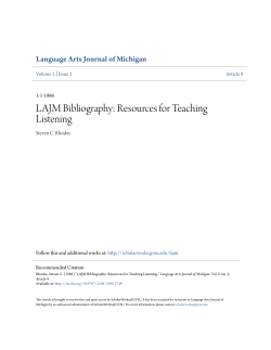 LAJM Bibliography: Resources for Teaching Listening