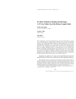 Sex Role Attitudes in Dating and Marriage: A 15-Year
