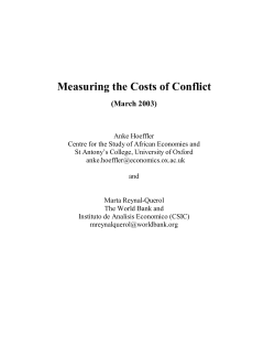 Measuring the Costs of Conflict