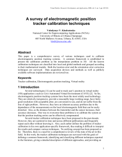 A survey of electromagnetic position tracker calibration techniques