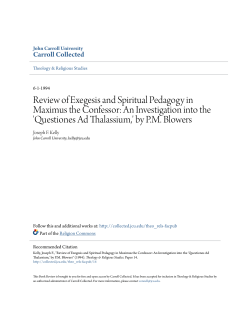 Review of Exegesis and Spiritual Pedagogy in