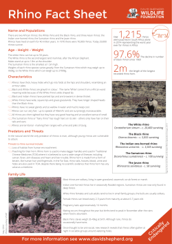 Down the Factsheet - David Shepherd Wildlife Foundation