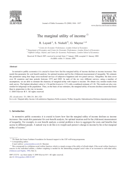 The marginal utility of income
